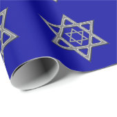 バー（ユダヤ教の）バル・ミツバーブルーシルバーボーイズギフトラップ ラッピングペーパー (ロールコーナー)