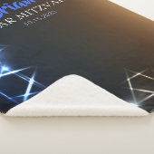 バー（ユダヤ教の）バル・ミツバーブルーフォトブースパーティー背景ブラック シェルパブランケット (3/4)