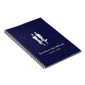 バー(ユダヤ教の)バル・ミツバーホワイトトーラー任意の色でスクロール ノートブック (右側)