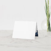 バー(ユダヤ教の)バル・ミツバーミニマルネイビーブルー瑪瑙スクリプ空白のト サンキューカード (裏面)