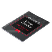 バー（ユダヤ教の）バル・ミツバーメモリーズゲーマークールトレンディーレッドブラック ノートブック (左側)