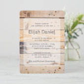 バー(ユダヤ教の)バル・ミツバーモダンウ素朴ッド 招待状 (スタンド正面)