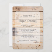 バー(ユダヤ教の)バル・ミツバーモダンウ素朴ッド 招待状 (正面)