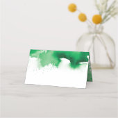 バー（ユダヤ教の）バル・ミツバーモダングリーンウォーター色金ゴールドフォイルスター プレイスカード (裏面)