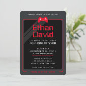 バー（ユダヤ教の）バル・ミツバーモダンゲームコンクールトロール赤 招待状 (スタンド正面)