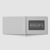 バー(ユダヤ教の)バル・ミツバーモダンシンプルボーイモノクログレイ ゲストブック (全面)