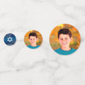 バー（ユダヤ教の）バル・ミツバーモダンネイビーブルーグラデーションアゲート コンフェッティ (正面)