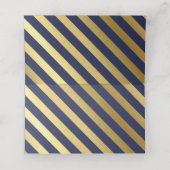 バー（ユダヤ教の）バル・ミツバーモダンネイビーブルー+金ゴールド名LANDON プレイスカード (内部開封)