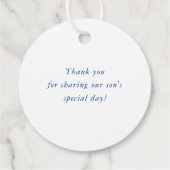 バー(ユダヤ教の)バル・ミツバーモダンブはっきりしたグラデーションロック灰色 フェイバータグ (裏面)