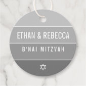 バー(ユダヤ教の)バル・ミツバーモダンブはっきりしたグラデーションロック灰色 フェイバータグ (正面)