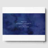 バー（ユダヤ教の）バル・ミツバーモダンブルーウォーター金ゴールド書ズ ゲストブック (裏面)