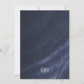 バー（ユダヤ教の）バル・ミツバーモダンモノグラム金ゴールド枠 招待状 (裏面)