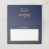 バー（ユダヤ教の）バル・ミツバーモダン海軍フェイク金ゴールド空白の プレイスカード (外部開封)