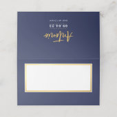 バー（ユダヤ教の）バル・ミツバーモダン海軍フェイク金ゴールド空白の プレイスカード (外部開封)