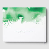 バー（ユダヤ教の）バル・ミツバーモダン金ゴールドスタークールグリーンウォーター ゲストブック (裏面)