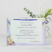 バー（ユダヤ教の）バル・ミツバーモチーフ水彩画 招待状 (スタンド正面)