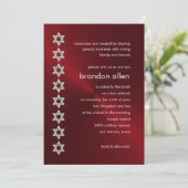 バー(ユダヤ教の)バル・ミツバーレッドシェンシルバースターズオブデイビッド 招待状 (スタンド正面)