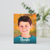 バー(ユダヤ教の)バル・ミツバー写真はっきりしたスクリプモダントありがとう ポストカード (スタンド正面)