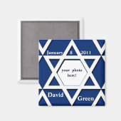 バー（ユダヤ教の）バル・ミツバー写真保存日時 マグネット (正面/裏面)