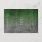 バー（ユダヤ教の）バル・ミツバー堅牢フェードグリーン披露宴 招待状 (裏面)