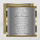 バー（ユダヤ教の）バル・ミツバー式招待状 招待状 (正面/裏面)