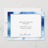 バー（ユダヤ教の）バル・ミツバー感謝していユーシルバースターブルーの水色 サンキューカード (裏面)