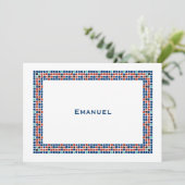 バー（ユダヤ教の）バル・ミツバー招待状エマニュエルスターデイビッドモザイク 招待状 (スタンド正面)