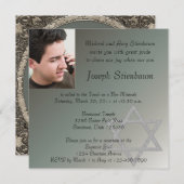 バー（ユダヤ教の）バル・ミツバー招待状 招待状 (正面/裏面)