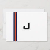 バー（ユダヤ教の）バル・ミツバー招待状 招待状 (裏面)