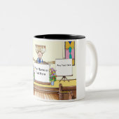 バー（ユダヤ教の）バル・ミツバー漫画by PrintedPerfection.com ツートーンマグカップ (正面右)