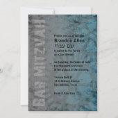 バー（ユダヤ教の）バル・ミツバー産業グランジティール（緑がかった色） 招待状 (正面)