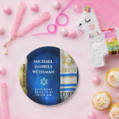 バー（ユダヤ教の）バル・ミツバー祈りの言葉ショール  ペーパープレート (パーティー)