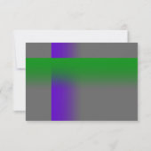 バー（ユダヤ教の）バル・ミツバー紫と緑の色 出欠カード (裏面)