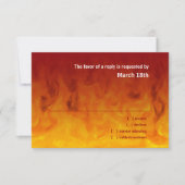 バー(ユダヤ教の)バル・ミツバー赤とオレンジRSVP 出欠カード (正面)