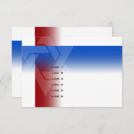 バー（ユダヤ教の）バル・ミツバー赤と青の任意の色 カード