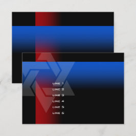 バー（ユダヤ教の）バル・ミツバー赤と青の任意の色 カード