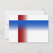 バー（ユダヤ教の）バル・ミツバー赤と青の任意の色 出欠カード (裏面)