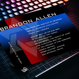 バー（ユダヤ教の）バル・ミツバー赤と青の任意の色 招待状