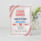 バー（ユダヤ教の）バル・ミツバー野球ヴィンテージグランジ招待状 招待状 (スタンド正面)