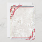 バー（ユダヤ教の）バル・ミツバー野球ヴィンテージグランジ招待状 招待状 (裏面)