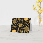 バー(ユダヤ教の)バル・ミツバー金ゴールドとダビデの黒星 カード (黄色い花)