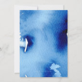 バー(ユダヤ教の)バル・ミツバー金ゴールドスター頭が切れるブルーウォーター招待状 招待状 (裏面)