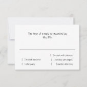 バー（ユダヤ教の）バル・ミツバー金ゴールド白黒スターオブデイビッド 招待状 (裏面)