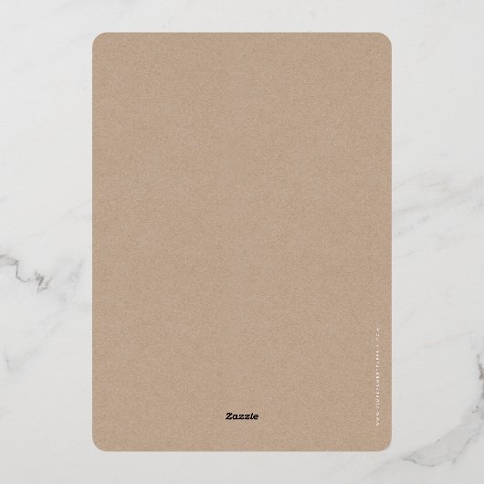 バー（ユダヤ教の）バル・ミツバー頭が切れる型クはっきりしたラフト海軍ブルー 箔招待状 (裏面)