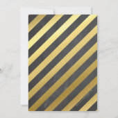 バー（ユダヤ教の）バル・ミツバー頭が切れる型金ゴールドはっきりしたシャルボードブルー 招待状 (裏面)