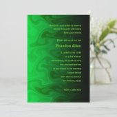 バー（ユダヤ教の）バル・ミツバー黒波と緑波 招待状 (スタンド正面)