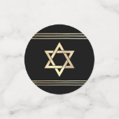 バー(ユダヤ教の)バル・ミツバー2 Photo Black金ゴールドTallitスクリプトはっきりし コンフェッティ (スモール正面)