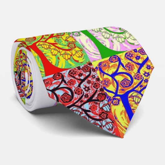 バー(ユダヤ教の)バル・ミツバー「タイサービス品」の: 生命の樹 ネクタイ (ロール)