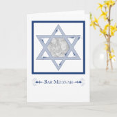 バー（ユダヤ教の）バル・ミツバー（デヴィッド・エレガンスのスター写真ギフト） カード (黄色い花)