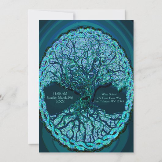 バー（ユダヤ教の）バル・ミツバー 招待状 (裏面)